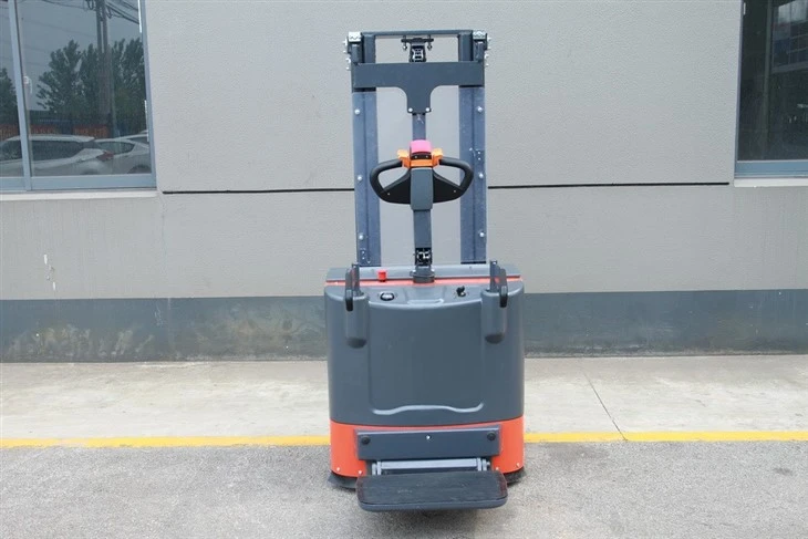CL15E Series, Full Electric Reach Stacker, Forklift Stand-on Wheel Pallet Stacker With Folding Pedal